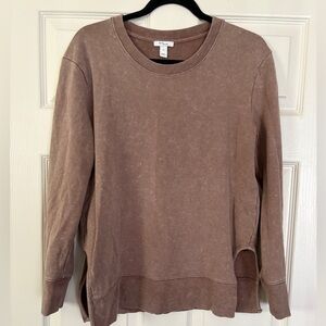 Daily Ritual Taupe Long Sleeve Top